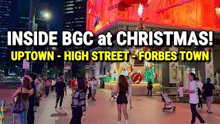 Inside Philippines Most Expensive City  Bgc Evening Walk  Christmas Trees  Night Lights 2025