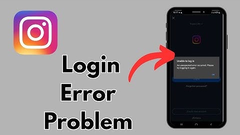 Fix Instagram Login Error | Can