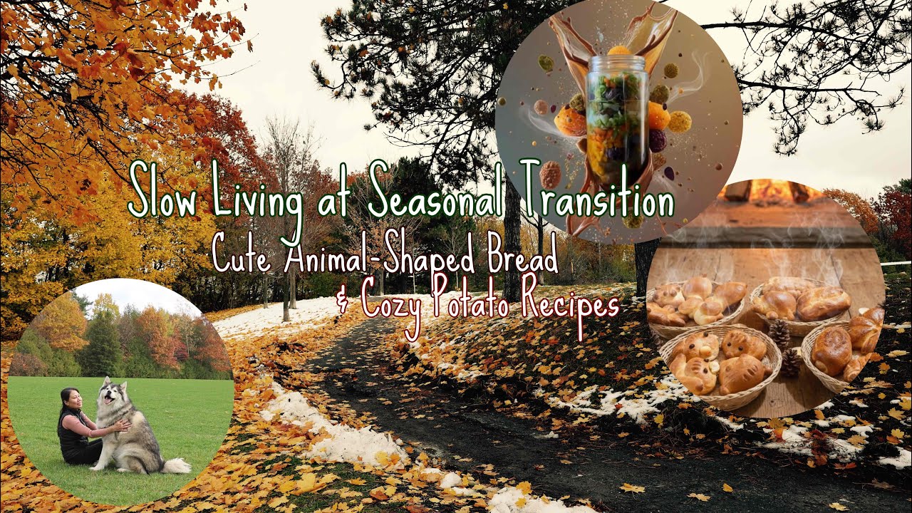 #09 Slow living at Seasonal Transition/ Cute Animal Bread/ Easy Potato Menu Ideas
