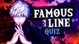 Anime Character Famous Line Quiz