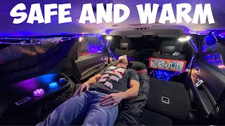 Winter Car Camping using Hand Warmers for Heat | Off-Grid Suv Winter Camping