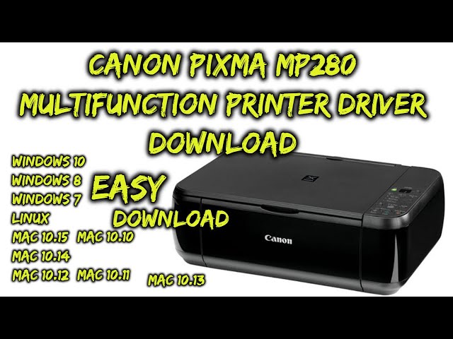 Canon Pixma MP280 Multifunction printer Driver Download - YouTube