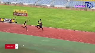 Men 100m. Heat 1. Ghana fastest human finals. Cape Coast2023.