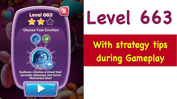 Inside Out Thought Bubbles - Level 663 - Tips and Strategy Gameplay Walkthrough Youtube No Boosters