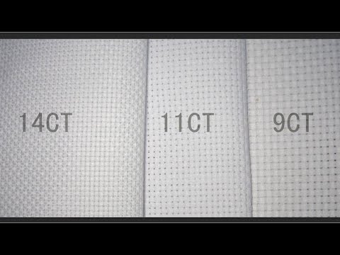 ผ้าปักครอสติช ผ้าไอด้าขนาด 14CT/11CT /9CT ต่างกันยังไง
