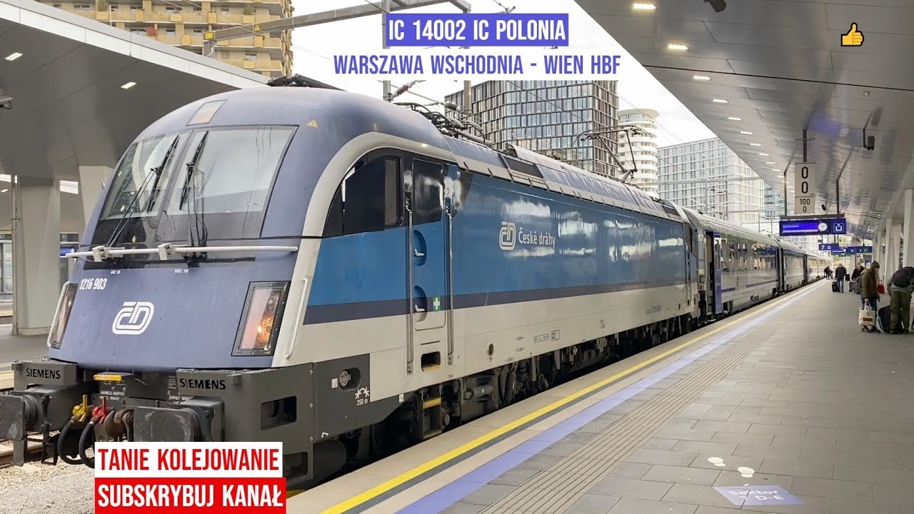 IC 14002 POLONIA Warszawa Wschodnia - Wien Hbf Lokomotywa elektryczna Siemens Vectron - Zasubskrybuj