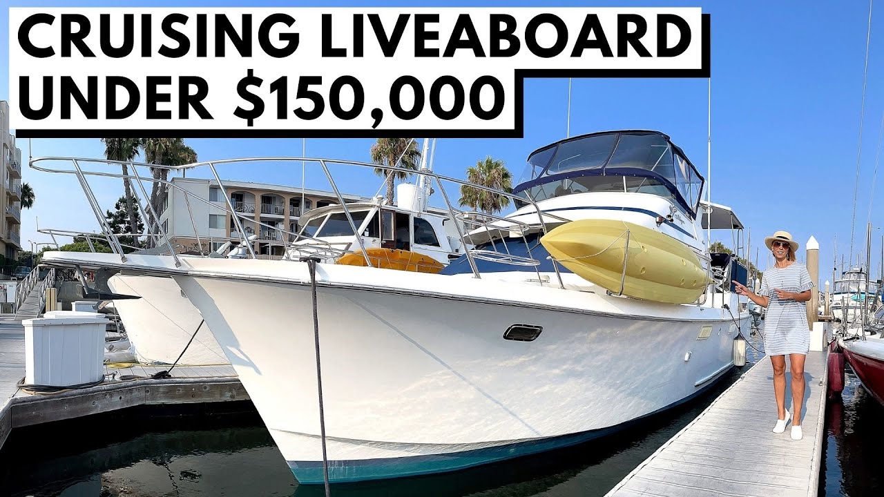 ⁣$148,000 1993 TOLLYCRAFT 44 CPMY Aft Cabin Cockpit Motor Yacht Tour / Cruising Liveaboard