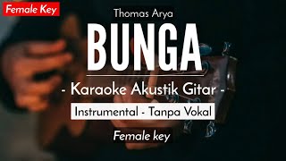 Bunga - Thomas Arya (Karaoke Akustik) Meisita Lomania Karaoke Version