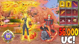 $56.000 UC! 🥶 NEW UZUMAKI NARUTO SETS I MAXED EVERYTHİNG OUT 🔥 PUBG Mobile ! screenshot 1