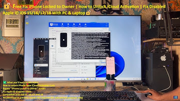 Free Fix iPhone Locked To Owner | Unlock iCloud Activation | Fix Disable Apple ID IOS 14/15/16/17/18