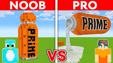 NOOB vs PRO: PRIME House Build Challenge in Minecraft