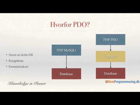 PDO tutorial / guide | #1 - Introduktion til PDO (PHP Data Object)