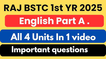 BSTC first year English Part A All units by SKumar Sir #deledacademy #bstcfirstyear
