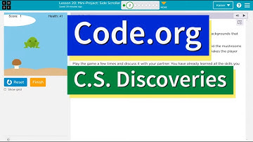Code.org Lesson 21.1 and 21.2 Mini-Project - Side Scroller | Tutorial and Answers | Unit 3