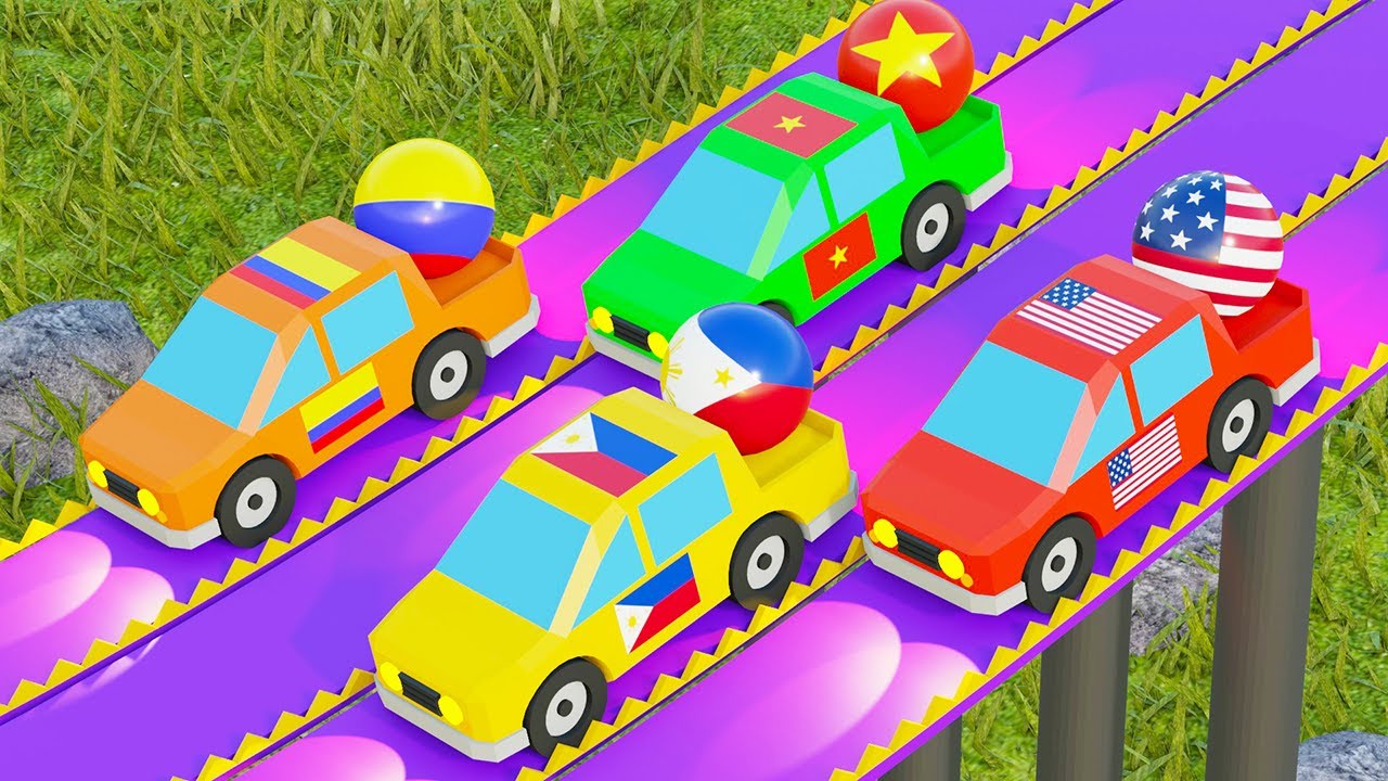 Marble Race 3D Country Cars Race Marble Race Countries Tournament