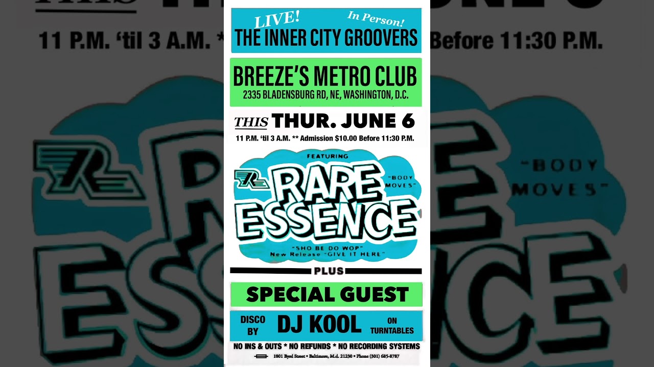Rare Essence Metro Club 6-6-91 Part 2 - YouTube