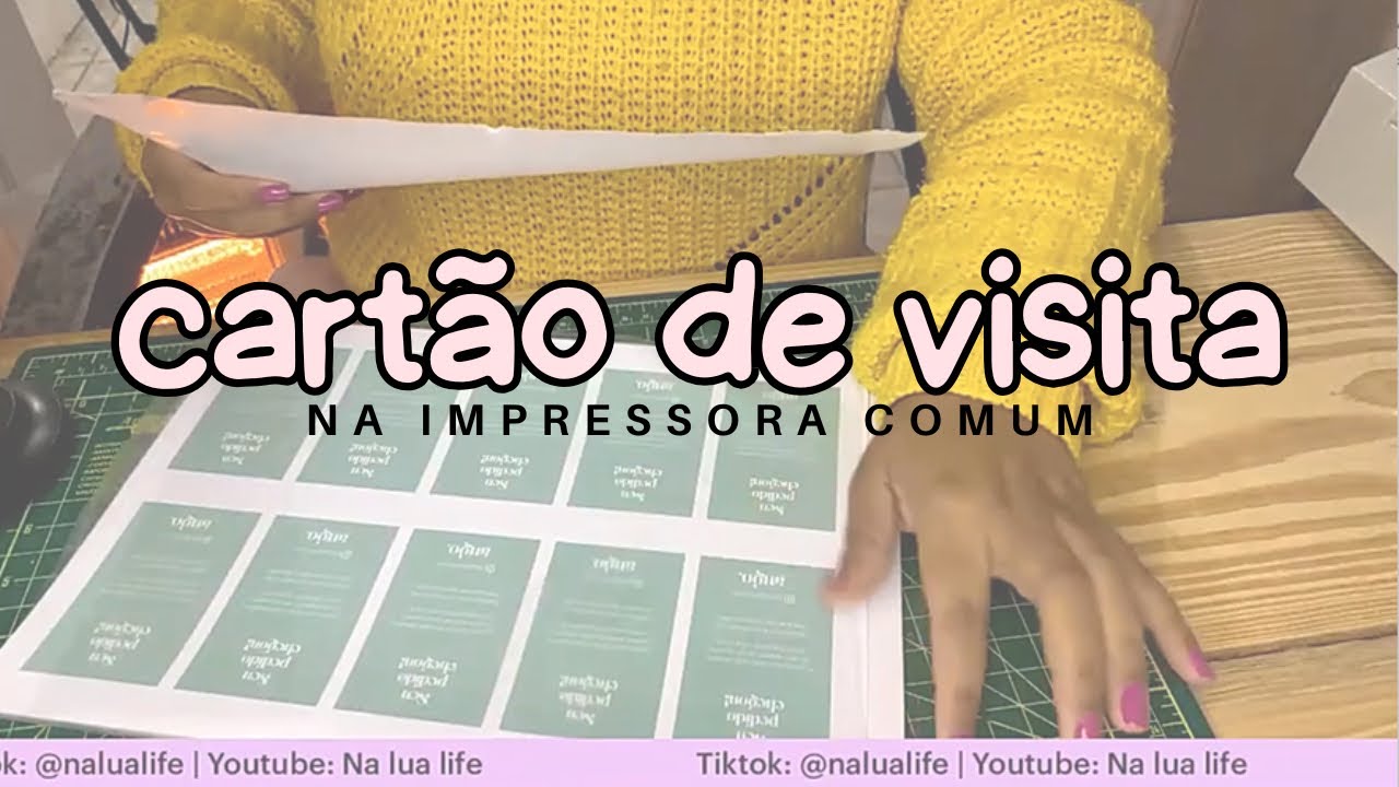 Passo a passo: Faça seu cartão de visita em casa! | Corte de live