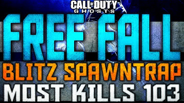 COD Ghosts: 93-5 & 103 Kills "K.E.M. Strike" "Most Kills In FreeFall" :: FreeFall Blitz Spawn Trap
