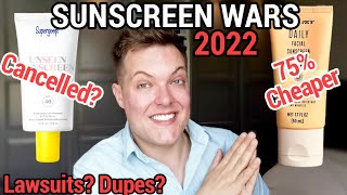 SUNSCREEN WARS  Supergoop Unseen Sunscreen VS Trade Joes Daily Facial Sunscreen