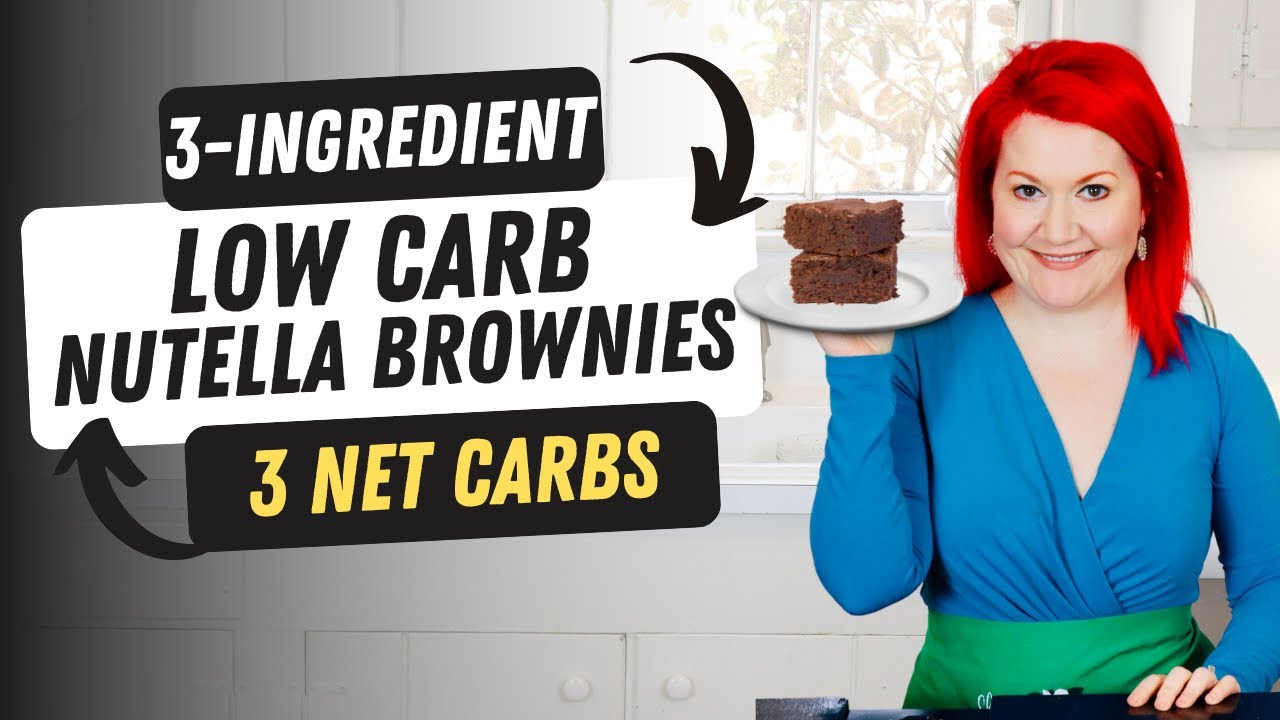 3Ingredient Keto Nutella Brownies with ONLY 3 Net Carbs! The BEST