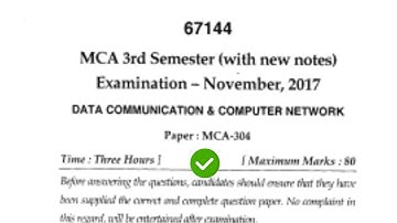 Mdu Data Communcation & Computer Networking MCA 3rd Sem Question Paper