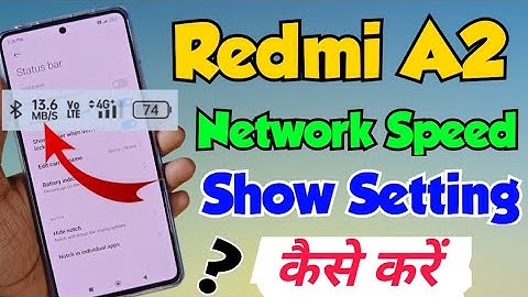 Redmi A2 me Net Speed kaise show kare | how to show Net speed setting in Realme A2