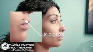 Monroe Piercing – Iconic Beauty with Platinum Tattoos & Piercings