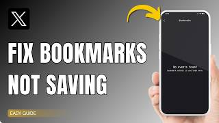 How To Fix Twitter X Bookmarks Not Saving !