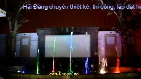 Demo hệ thống nhạc nước đài phun nước sân vườn biệt thự Khu đô thị Văn Phú Quận Hà Đông Hà Nội