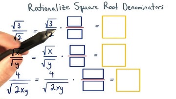 Rationalize Square Root Denominators - Visualizing Algebra