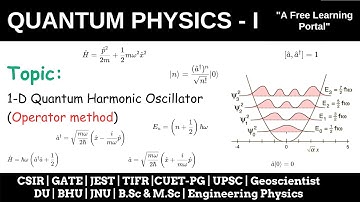 Lecture 69 : Quantum Harmonic Oscillator - Operator Method | Creation & Annihilation Operator