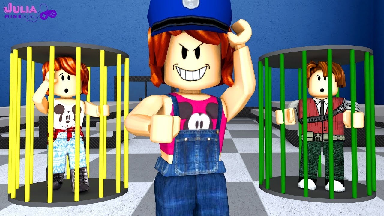 Roblox Polícia Vs Prisioneiros Em Família Julia Minegirl - roblox fotos engra#U00e7adas e divertidas photoshoot