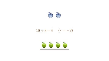 Euclidean division with negative remainder