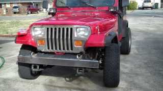 Jeep Wrangler YJ  Changing the air filter. - YouTube