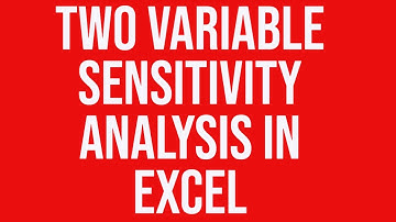 Two variable sensitivity analysis using data tables in Excel
