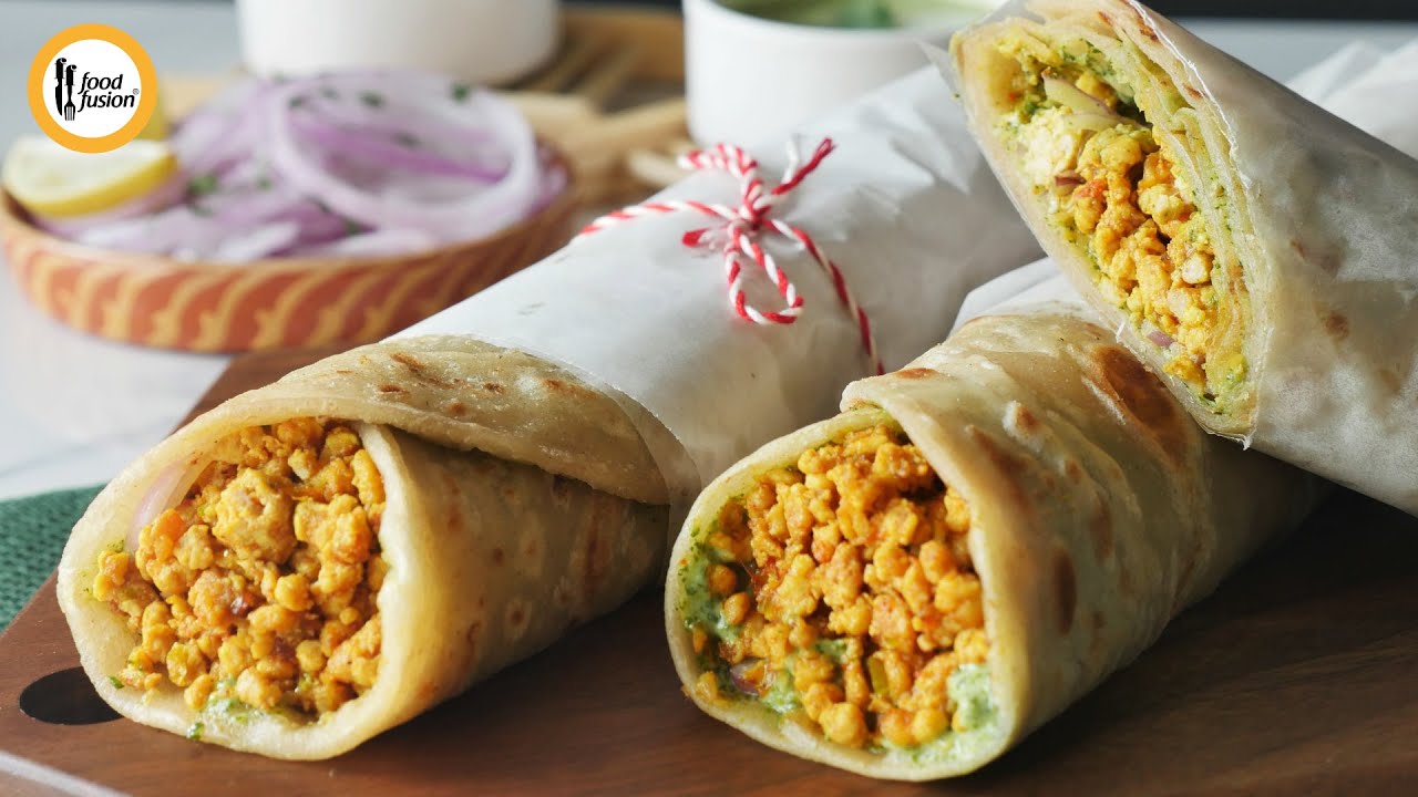 Chicken Qeema Paratha Roll Recipe By Food Fusion