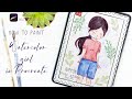 Watercolor Girl in Procreate - IPad Digital Tutorial - Character design Illustration