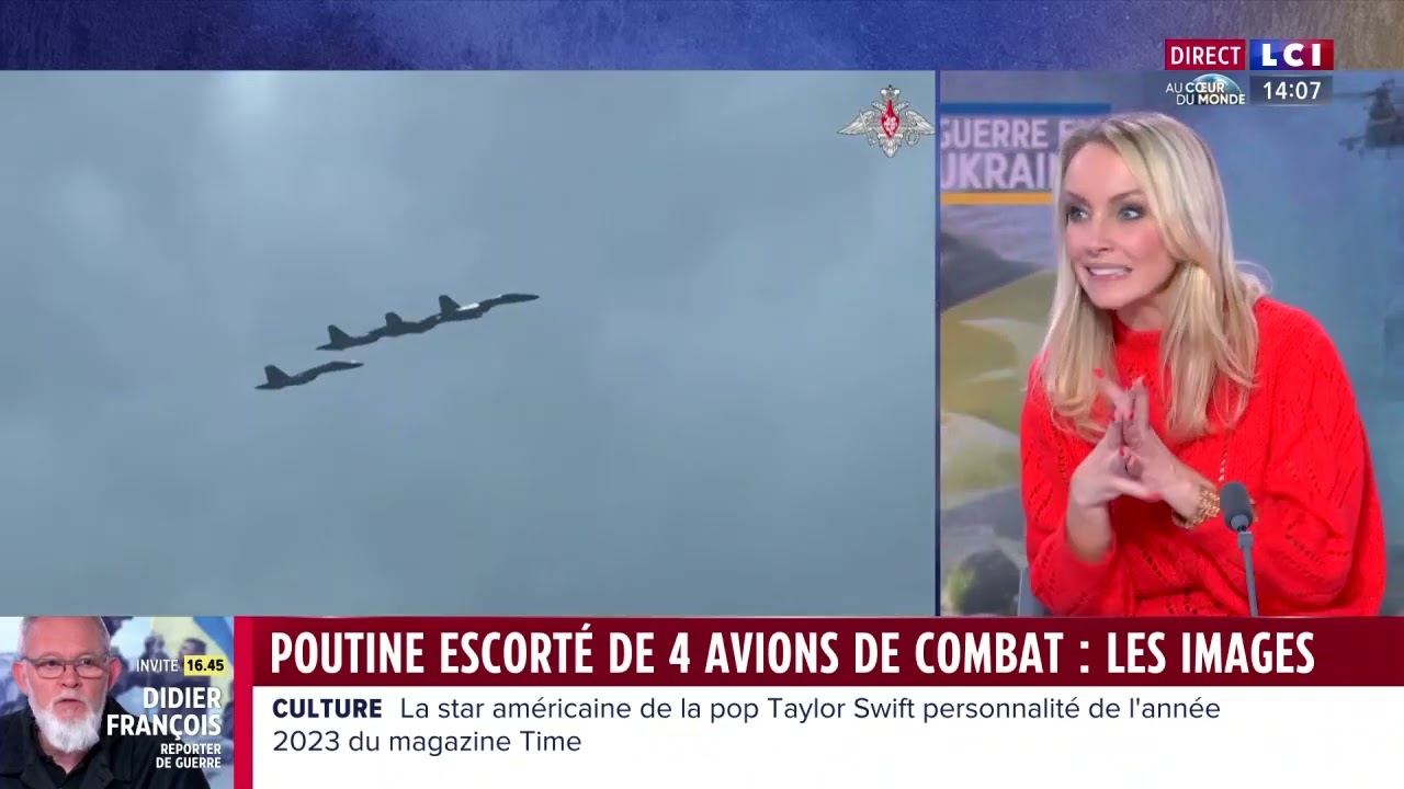 Poutine voyage escorté de quatre avions de combat