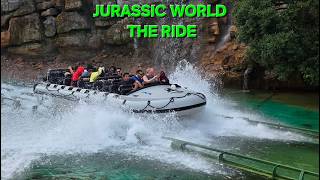 Jurassic World The Ride at Universal studios Hollywood on ride POV.