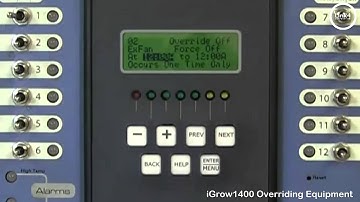 iGrow1400 Equipment Override Programming