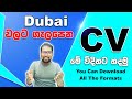 CV Format For Dubai Jobs | Free Resume Formats 2022 | How to make a Professional CV | SL TO UK