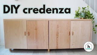 How to Build a Maple Plywood Credenza // Sideboard // Buffet // Media Console