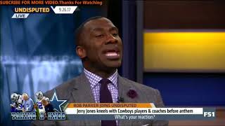 What's Rob Parker reaction to Jerry Jones kneels with Cowboys player \& coaches before anthem