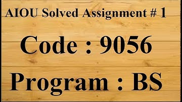 AIOU Code 9056 Solved Assignment No 1 Autumn 2023 | Baloch Academy
