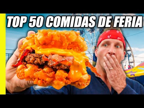 ¡Debes probar esto antes de morir! ¡LAS 50 COMIDAS MÁS LOCAS de las ferias en EE. UU.!