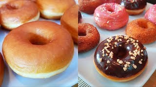 اطيب دونات هشه وخفيفه حضروها بالبيت بأبسط المكونات متل دونات المحلات Donuts