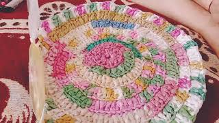 Foot mat from waste plastic bags\ Ama's Knitting
