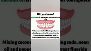 Coconut Oil for Whitening Teeth ? | Bad Breath shorts viral coconutoil