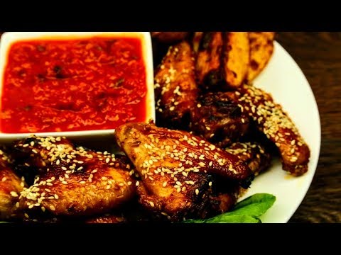 Fragrant Chicken Wings with Honey and Sesame Seeds in Soy Sauce