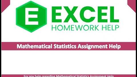 Mathematical Statistics Assignment Help